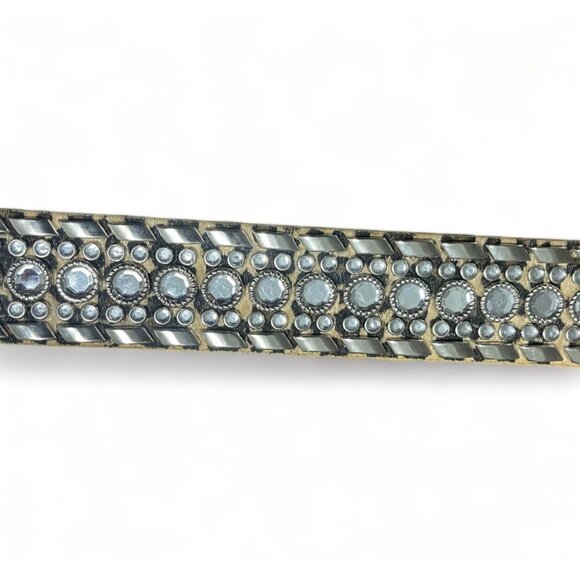 UnFader Leopard Print Rhinestone Buckle Western Belt With Box, New - Picture 6 of 10
